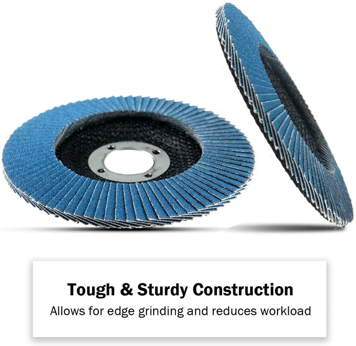 6Pcs Abrasive 4''100MM Metal Sanding Flap Disc Angle Grinder 40/80/100 Grit