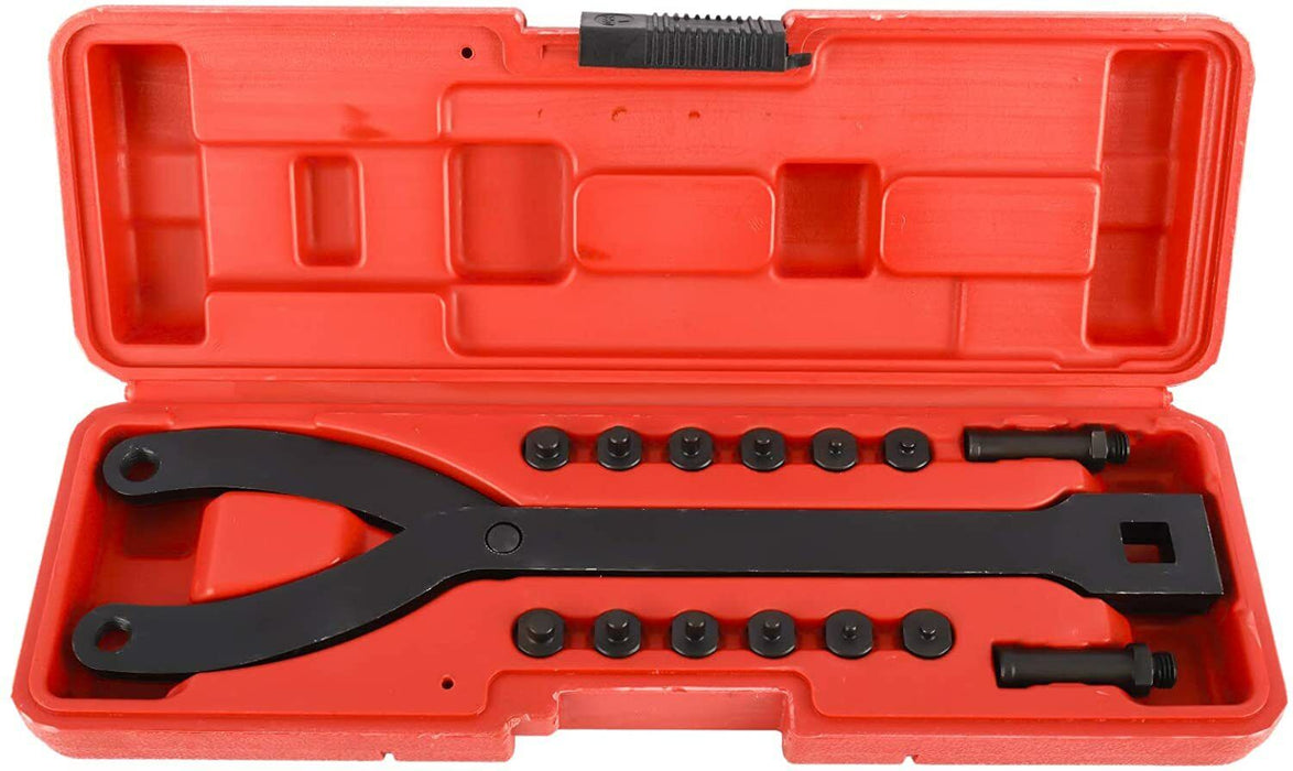 15PC 1/2" Dr Adjustable Variable Pin Spanner Wrench Tool Pulley Puller Remover