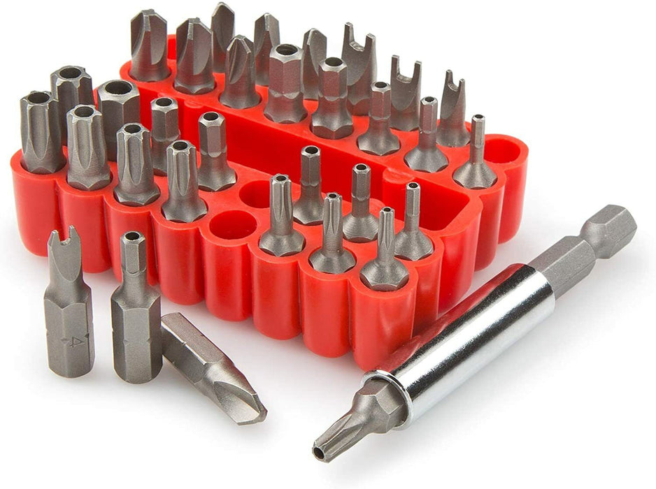 33 Pcs Security Bit Set Drill Star Hex Spanner Torx Screwdriver with Holder AU