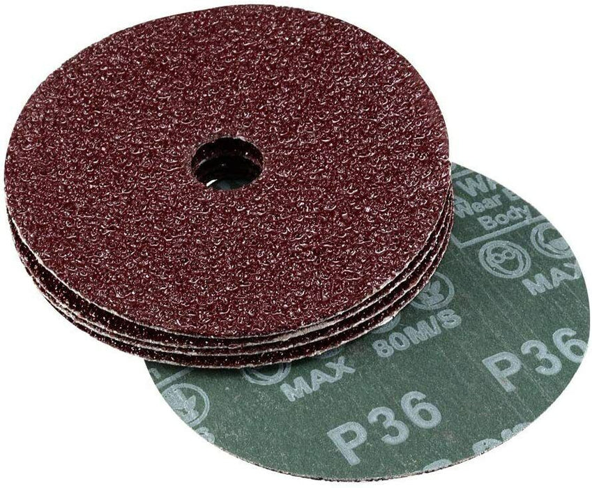 100/115/125MM RESIN FIBRE SANDING DISCALUMINIUM OXIDE 120, 100, 80, 40, 24# - FISHER DISCOUNT