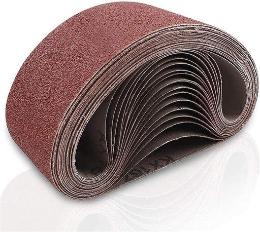 75mm X 610mm Sanding Belts 40 60 80 120 240 Mixed Grit Heavy Duty Cloth Backed - FISHER DISCOUNT
