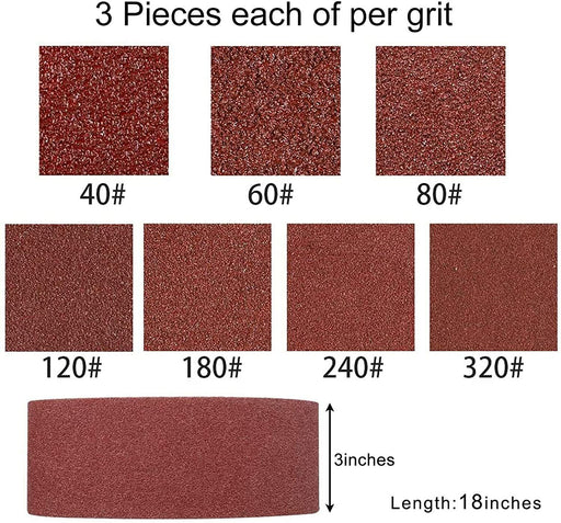 75mm X 610mm Sanding Belts 40 60 80 120 240 Mixed Grit Heavy Duty Cloth Backed - FISHER DISCOUNT