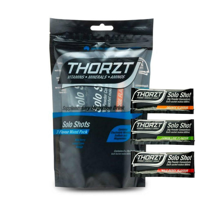 THORZT Low GI Solo Shot Powdered Hydration 6 x 26g Satchets | AUTHORISED DEALER