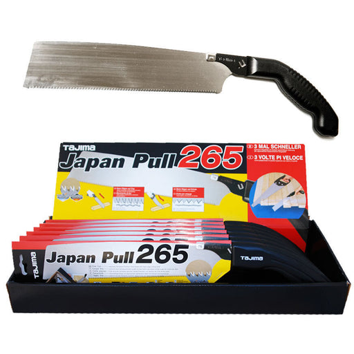 TAJIMA RAPID PULL 265 JAPANESE STYLE 265mm FINE CUT (13-21TPI) PULL SAW - FISHER DISCOUNT