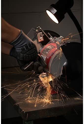 GRIP Heavy Duty Quality Bench Grinder Industrial 200mm with Grinding Wheels Guid - FISHER DISCOUNT