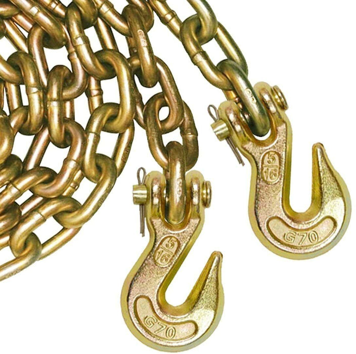 4.2m Heavy Duty Utility Chain Clevis Grab Hooks High test Grade 43 780kg