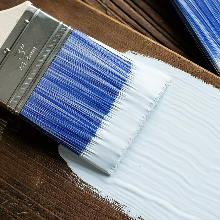 10x Large Flat Paint Brush Set Bristle Canvas Preparation Oil Acrylic Watercolor