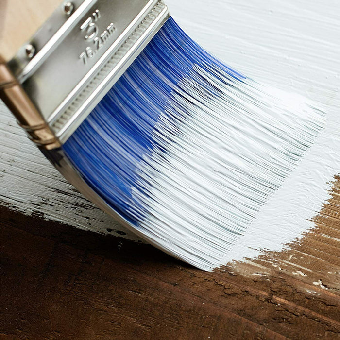 10x Large Flat Paint Brush Set Bristle Canvas Preparation Oil Acrylic Watercolor