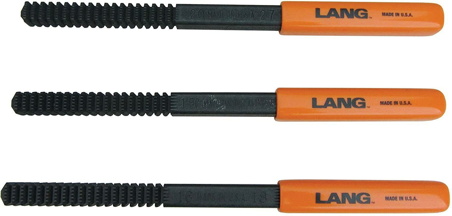 Lang Tools 2573 3 Pc Thread Restorer File Set MADE IN USA