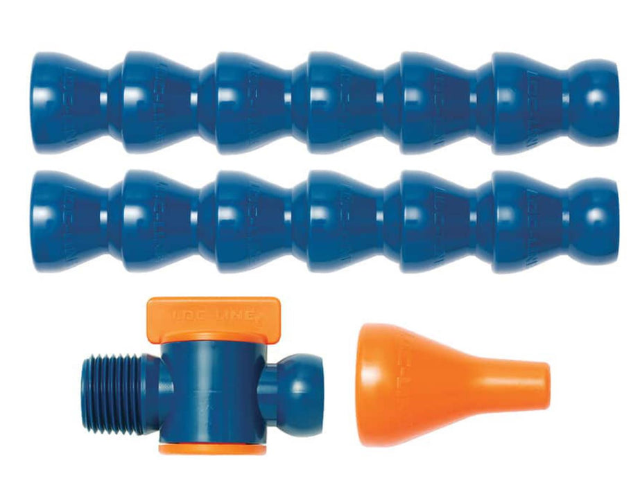 Loc-Line Modular Hose 1/2" System Kit 2x Hose 1x round nozzle 1x NPT Valve 50899