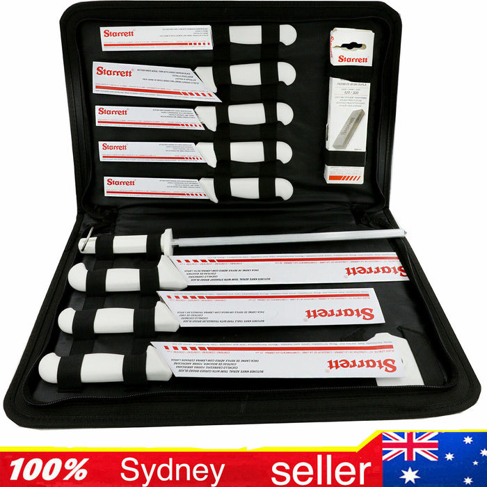 Starrett Professional Butchers Knife Set In Case 11 Piece - BKK-11W