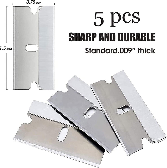 Safety Scraper Shower Glass Window Oven Glass Cooktop Includes 5x Spare Blades - FISHER DISCOUNT
