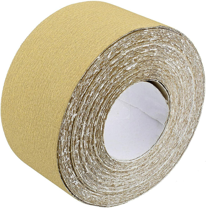 115mmx10m Abrasives Yellow Aluminium Oxide Sandpaper Rolls Woodworking 80-180G