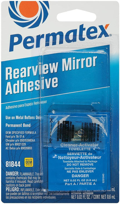Permatex 81844 Professional Strength Rear view Mirror Adhesive For All Cars