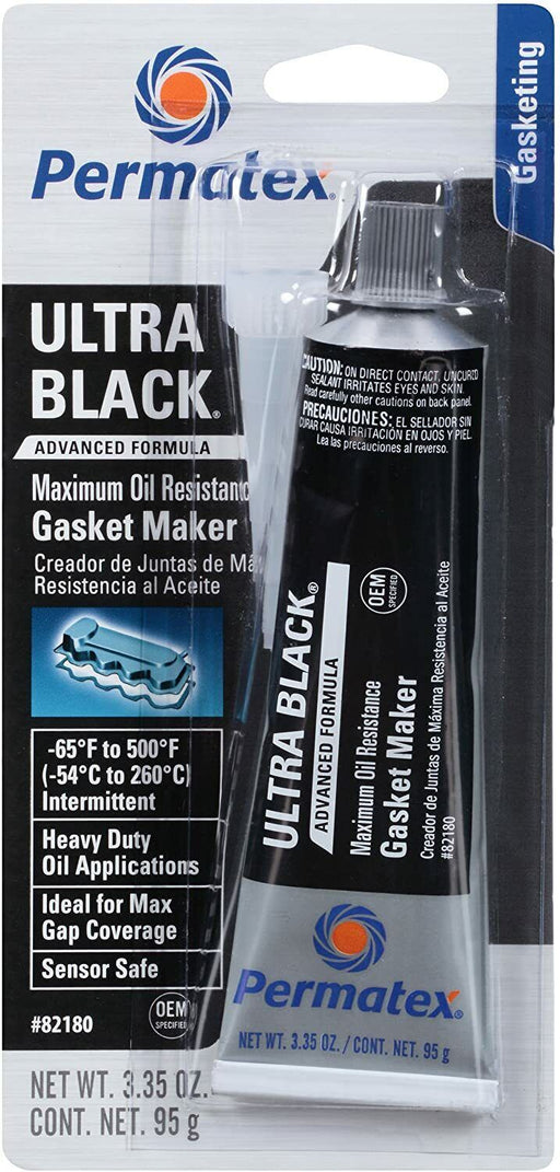 Permatex Ultra Black Maximum Oil Resistance RTV Silicone Gasket Maker 95g - FISHER DISCOUNT