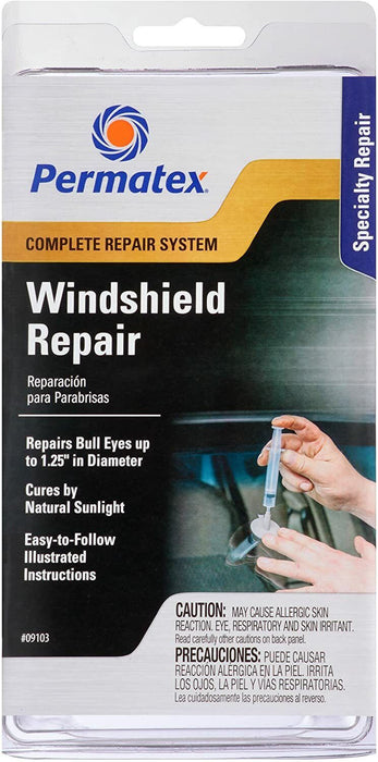 Permatex Windshield Windscreen Repair Kit, Complete Repair System 09103