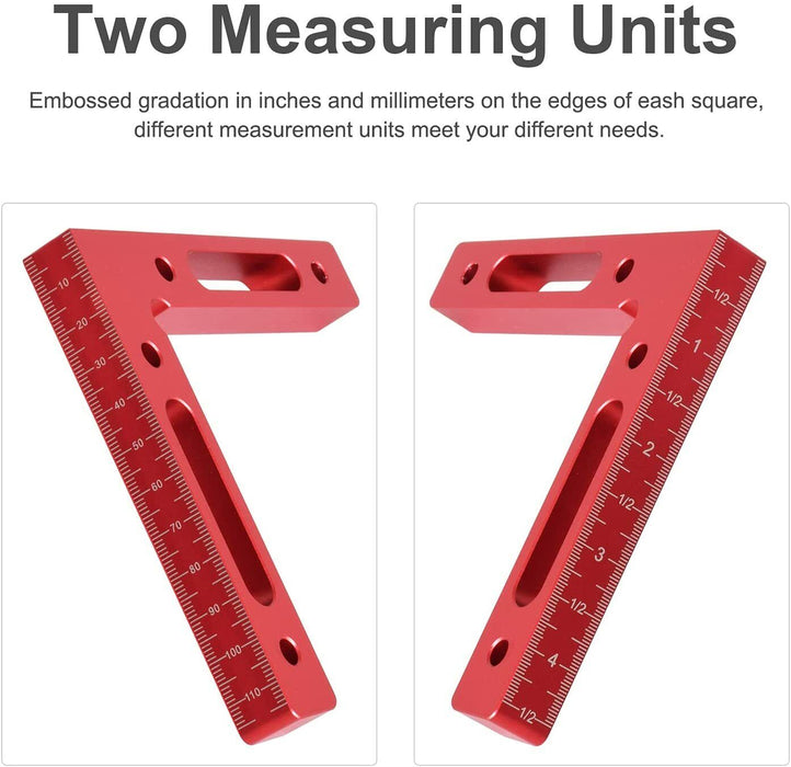 Aluminium Alloy Clamping Square Woodworking Square Positioning Right Angle Ruler