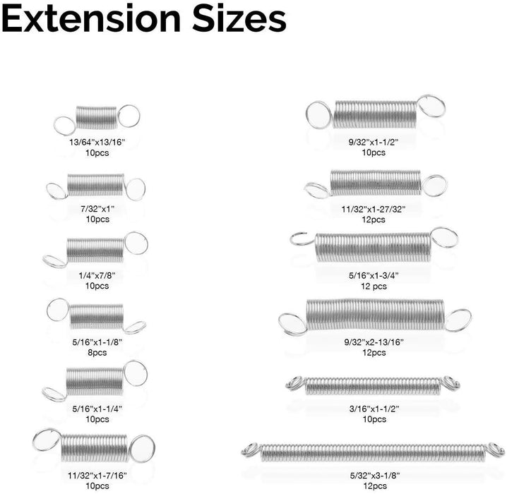 200Pcs Small Spring AssortmentSet Kit Steel Compression Extension Coil AU Stock
