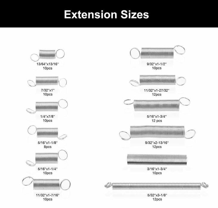 200Pcs Small Spring AssortmentSet Kit Steel Compression Extension Coil AU Stock