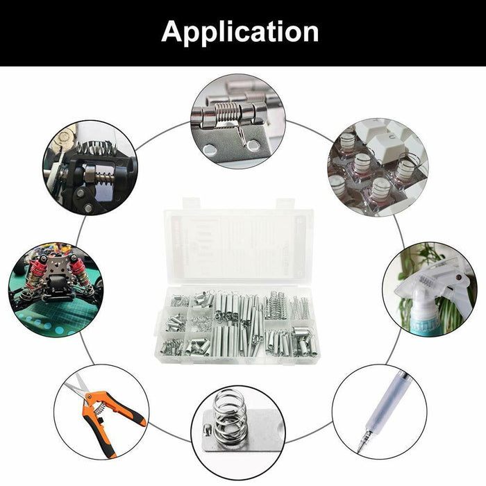 200Pcs Small Spring AssortmentSet Kit Steel Compression Extension Coil AU Stock