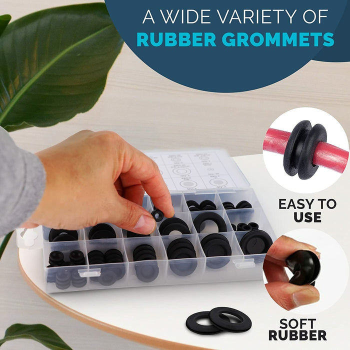 125 PIECE RUBBER GROMMET ASSORTMENT EUREKA GRAB KIT  (FD-GROMMET)