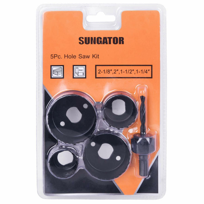 5pc Hole Saw Set Drill Bit Cutting Cutter Round Circular 30mm 38mm 44mm 54m Y3V8