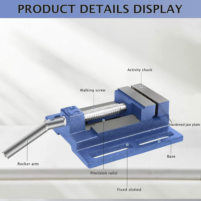 6" 150mm Heavy Duty Drill Press Bench Vise Swivel Clamp Table Base Grip Capacity