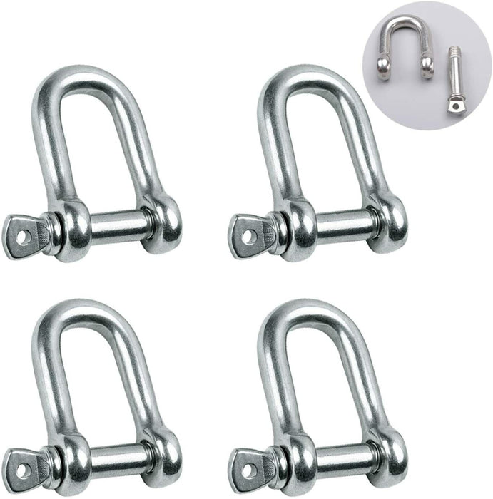 Grade 316 D Dee Shackles Stainless Steel Marine 4-12mm/180-1000kg AU STOCK