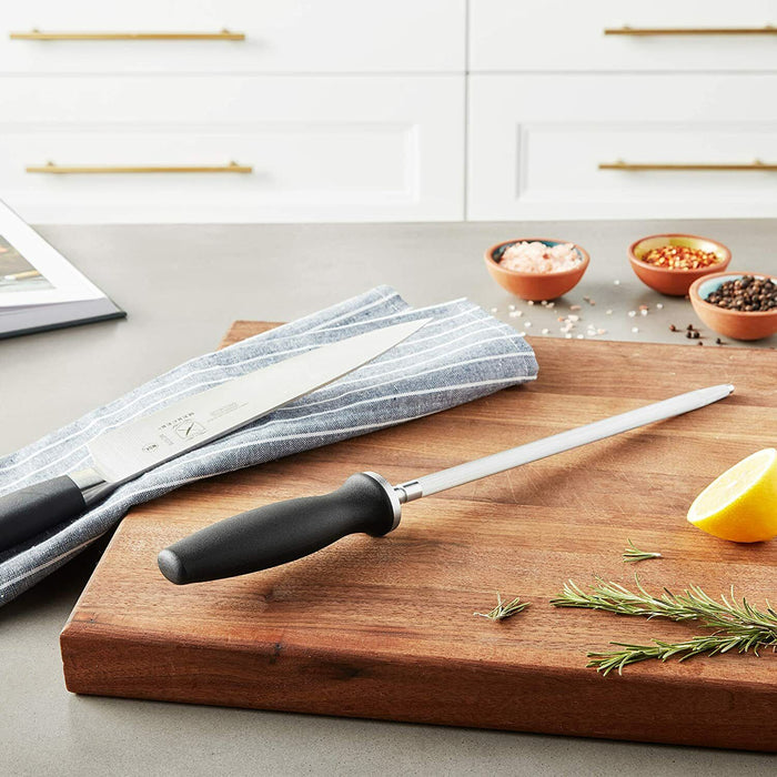 2PC 200MM Butchers Knife 190MM Sharpening Steel Middle FineCut Razor sharp blade