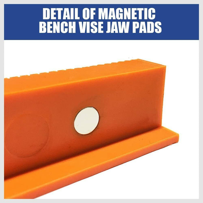 2x 6 inch Magnetic Soft Vise Jaws Pad Nylon Bench Vice Protection Strip (A)