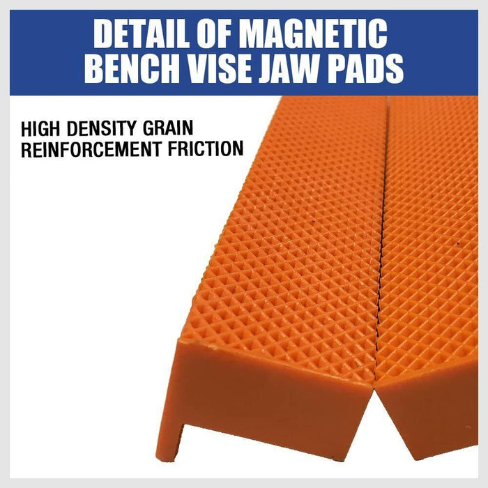 2x 6 inch Magnetic Soft Vise Jaws Pad Nylon Bench Vice Protection Strip (A)