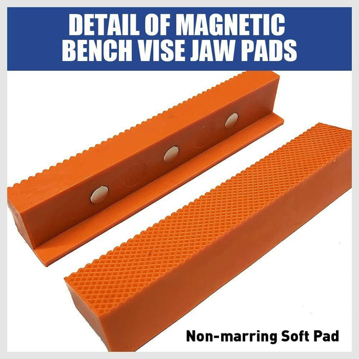 2x 6 inch Magnetic Soft Vise Jaws Pad Nylon Bench Vice Protection Strip (A)