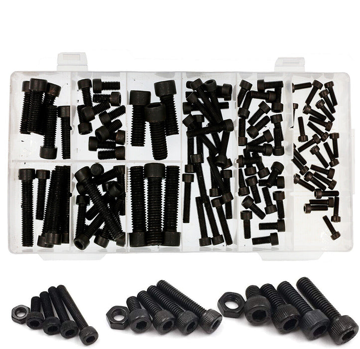 77PC Plain Black Uncoated Socket Head Cap Screw M4/M5/M8/M10