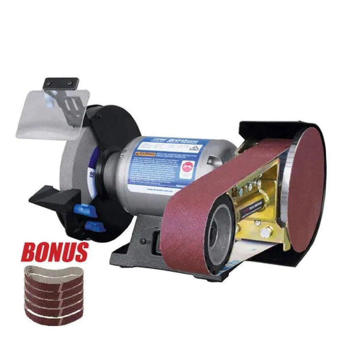 Multitool 200mm Bench Grinder With 50mm x 915mm Belt & Disc Attachment PO362-200