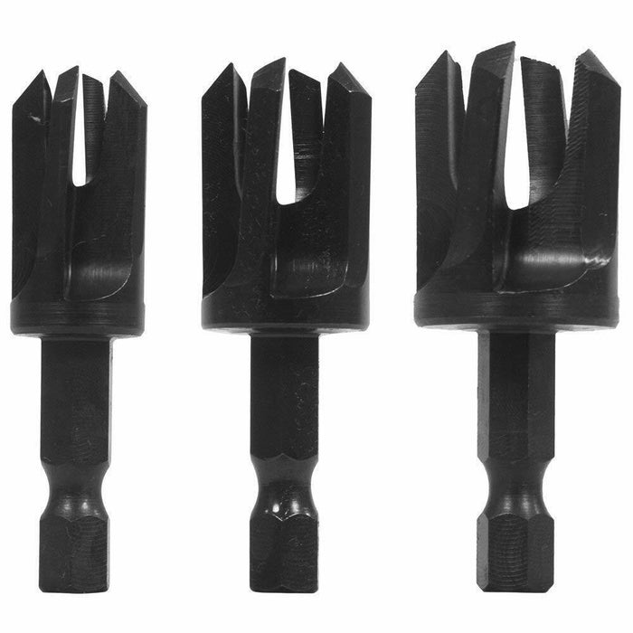 Snappy 8pc 1/4 to 1" Tapered Plug Cutter Set w Hex Shanks MADE IN USA