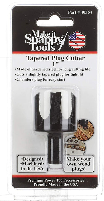 Snappy 8pc 1/4 to 1" Tapered Plug Cutter Set w Hex Shanks MADE IN USA