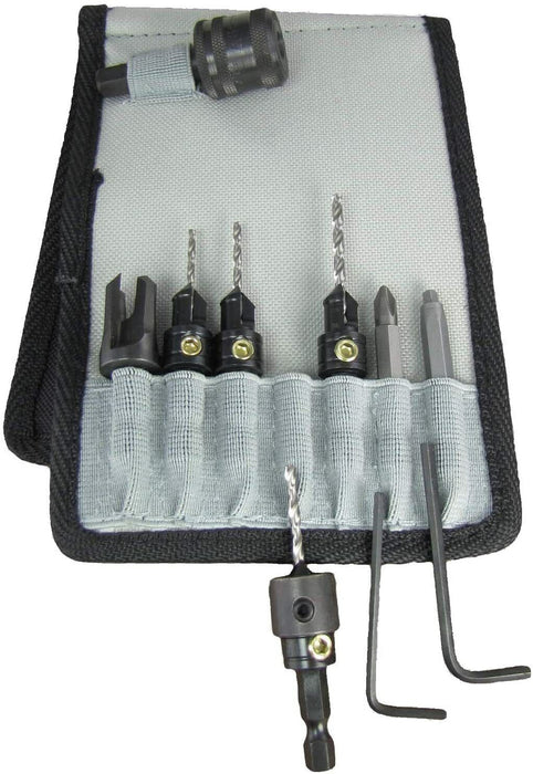 Snappy Tools Deluxe Countersink Set in Belt Clip Pouch #48010