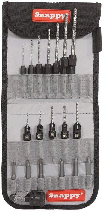 SNAPPY TOOLS 25PC 1/4-HEX QUICK-CHANGE HSS JOBBER DRILL BIT & COUNTERSINK SET