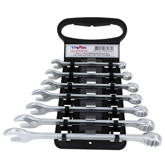 Trax 7PC Whit-worth Spanner Set 1/8, 3/16, 1/4, 5/16, 3/8,7/16 1/2 Made Taiwan - FISHER DISCOUNT