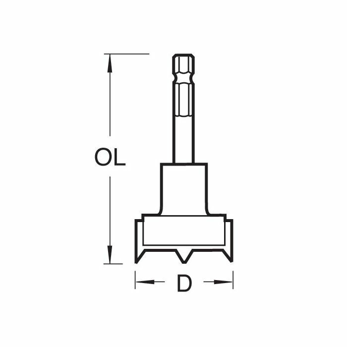 TREND SNAPPY TOOL TCT HINGE CUTTER MACHINE BIT WITH DEPTH STOP Made USA 35-40MM