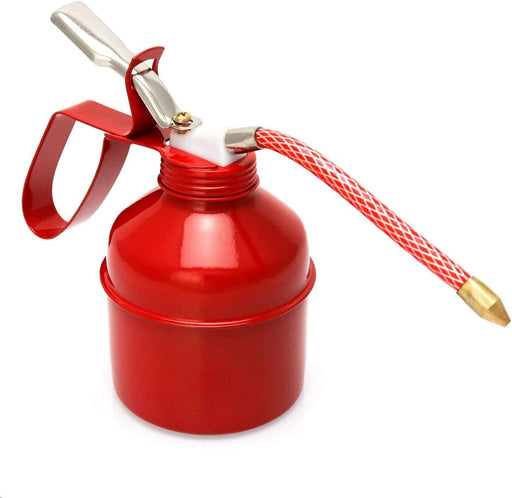 Oil Can with Flexible Spout Grease Lubricant Pump Oiler Pot Gun 285ml - FISHER DISCOUNT