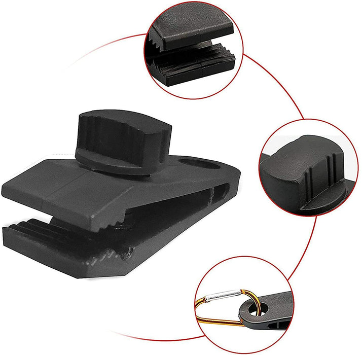 6Pcs Tarp Tarpauline Awning Clips Tie Down Clamp Bushcraft Camping Survival AU