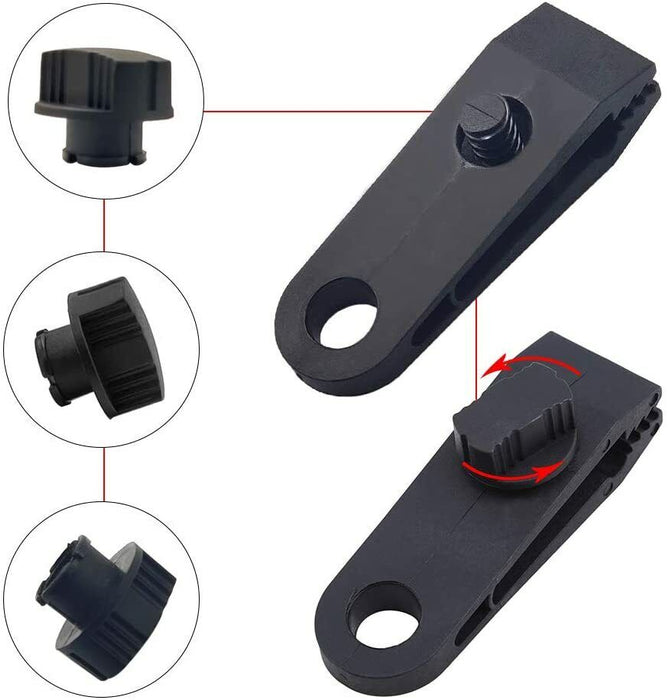 6Pcs Tarp Tarpauline Awning Clips Tie Down Clamp Bushcraft Camping Survival AU