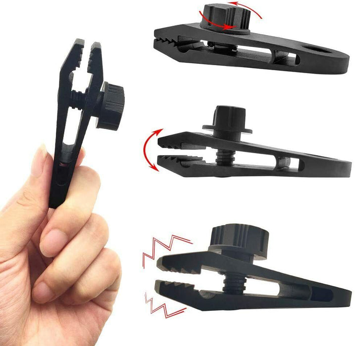 6Pcs Tarp Tarpauline Awning Clips Tie Down Clamp Bushcraft Camping Survival AU