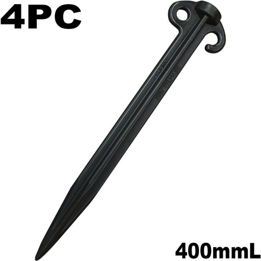 4PC 400mm Supa Peg Sand Pegs Heavy Duty Annex Black Tent Peg  PolypropylAU STOCK - FISHER DISCOUNT