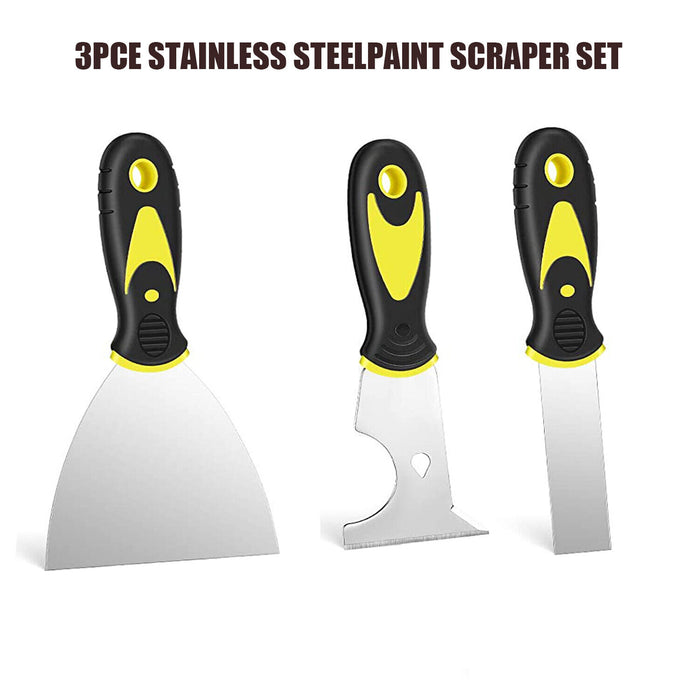 3PC Paint Scrapers Paint Wall Paper Scraper Putty Knife Spreader Trowel Set