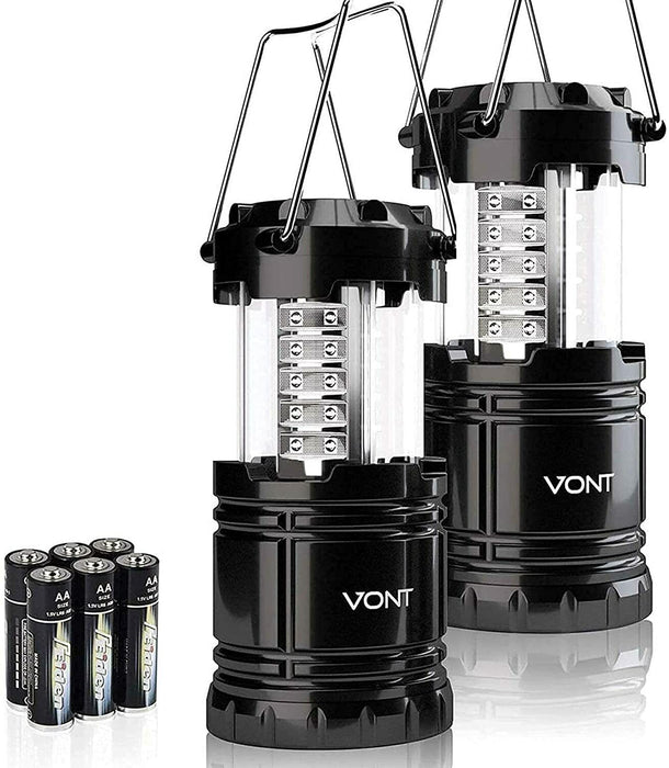2PC 3W COB LED 12.4cm Mini Lantern Lamp 100 Lumens Light w/ AAA Batteries