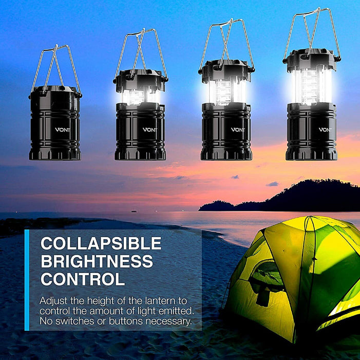 2PC 3W COB LED 12.4cm Mini Lantern Lamp 100 Lumens Light w/ AAA Batteries