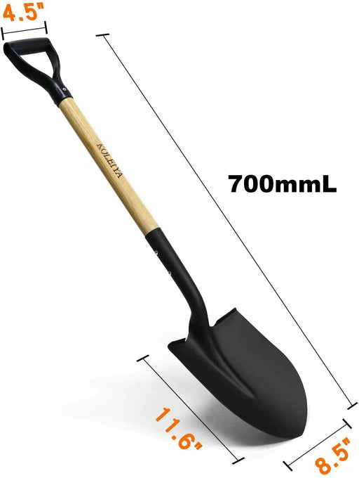 FORCE PRO Round Mouth Shovel Chrome Plated Grip Ash Wood Handle - FISHER DISCOUNT