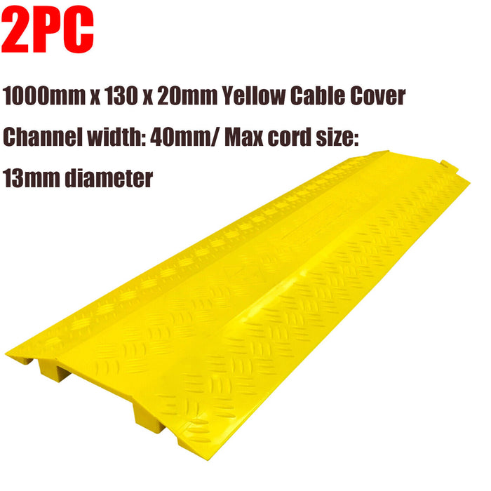 1pc 1m channel Cable Hose Electrical Wire Cord Floor Cover Protector Ramp PVC AU